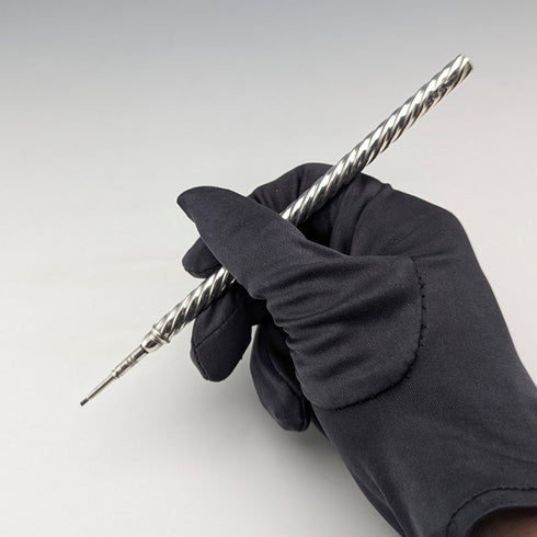 1886 British antique pure silver mechanical pencil, Lucas&Co